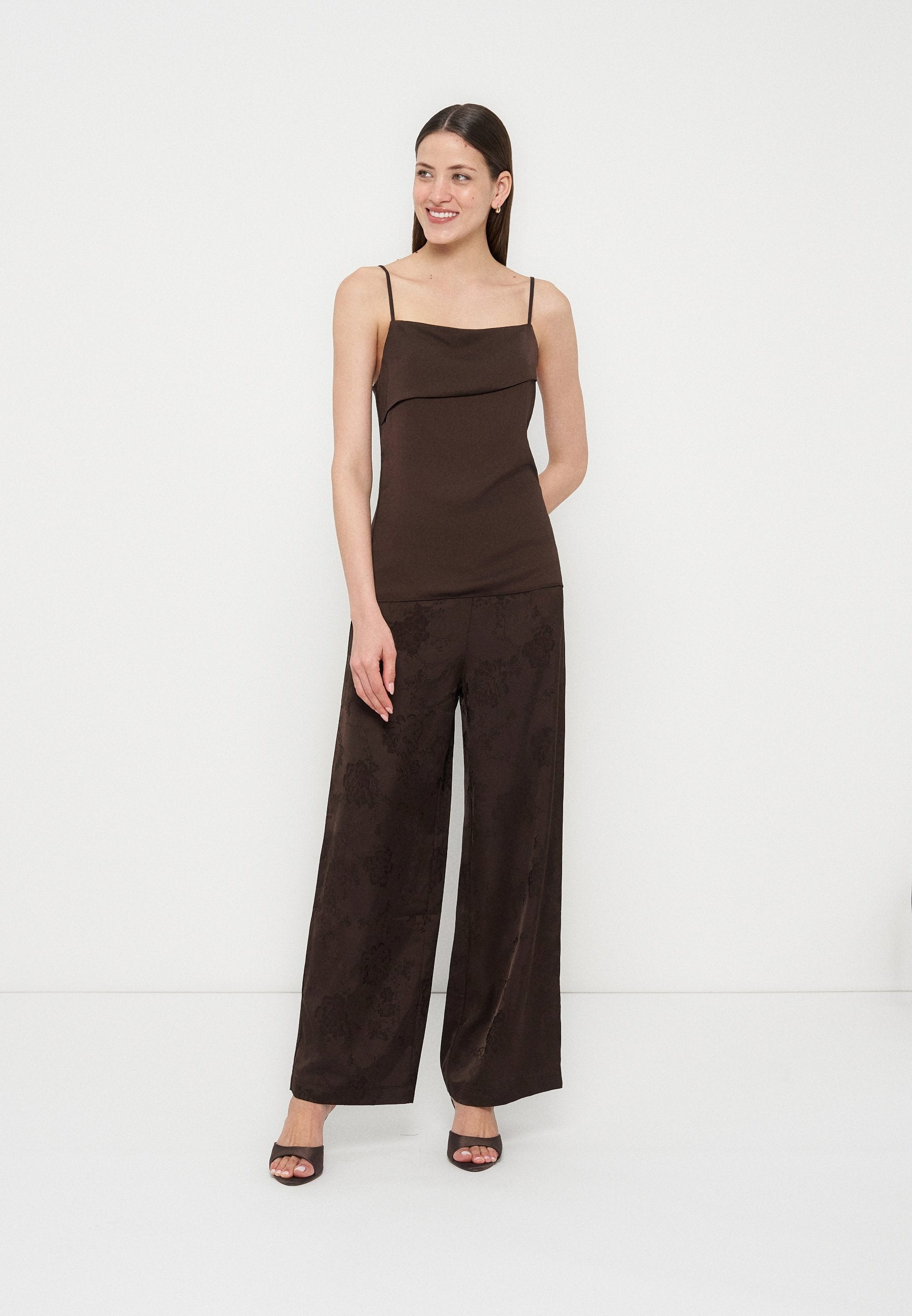 Anna Field CAMI WITH SATIN FRONT AND JERSEY BACK