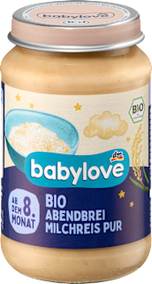 Abendbrei Milchreis pur, ab dem 8. Monat babylove