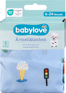 Ärmellätzchen blau, Fahrzeuge babylove
