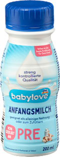 Anfangsmilch Pre trinkfertig von Geburt an babylove