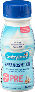 Anfangsmilch Pre trinkfertig von Geburt an babylove