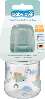 Babyflasche Weithals türkis, 150 ml babylove