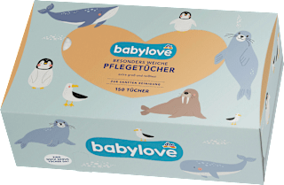 Babypflegetücher trocken, 3lagig babylove