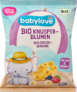 Babysnack Knusperblumen Waldbeere, ab dem 8.Monat babylove