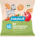 Babysnack Reiswaffeln Apfel & Karotte, ab dem 8. Monat babylove