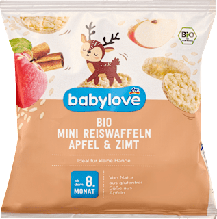 Babysnack Reiswaffeln Apfel Zimt, ab dem 8.Monat babylove