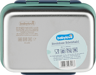 Brotdose Edelstahl blau/grün babylove
