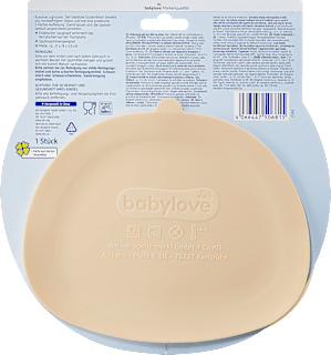 Esslernteller Silikon, beige babylove