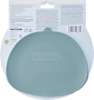 Esslernteller Silikon blau babylove