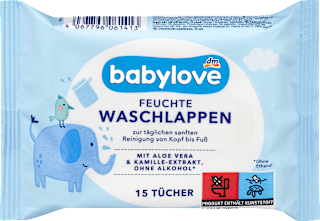 Feuchte Waschlappen babylove