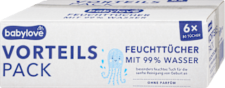 Feuchttücher mit 99 % Wasser (6x80 St) babylove