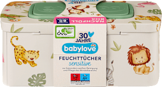 Feuchttücher sensitive & Metallbox babylove