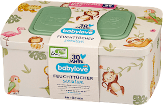 Feuchttücher sensitive & Metallbox babylove