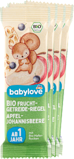Frucht-Getreide-Riegel Apfel-Johannisbeere ab 1 Jahr (4x25 g) babylove