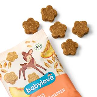 Frucht-Getreide-Riegel Happen Hafer & Pfirsich ab 1 Jahr babylove