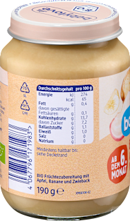 Frucht & Getreide Apfel mit Zwieback, ab dem 6.Monat babylove
