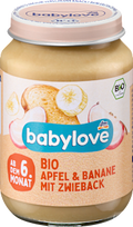 Frucht & Getreide Apfel mit Zwieback, ab dem 6.Monat babylove