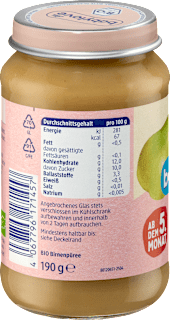 Früchte Birne pur ab dem 5. Monat babylove
