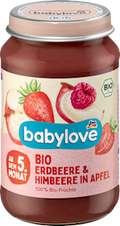 Früchte Erdbeere & Himbeere in Apfel ab dem 5. Monat babylove