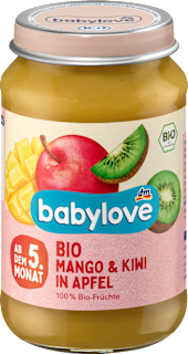 Früchte Mango & Kiwi in Apfel ab dem 5. Monat babylove
