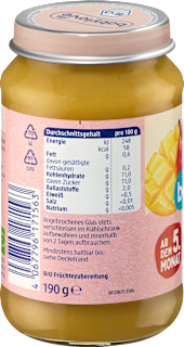 Früchte Mango & Kiwi in Apfel ab dem 5. Monat babylove