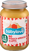 Früchte Pfirsich-Aprikose in Apfel ab dem 5. Monat babylove