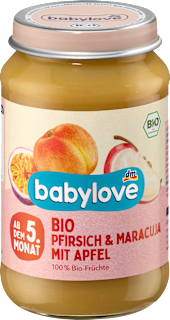 Früchte Pfirsich & Maracuja mit Apfel ab dem 5. Monat babylove