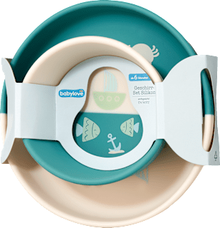 Geschirr-Set Silikon maritim 2tlg babylove