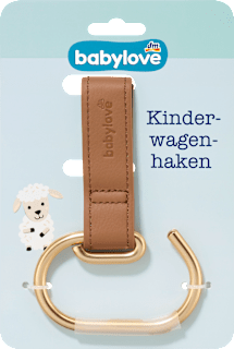 Kinderwagenhaken braun-gold  babylove