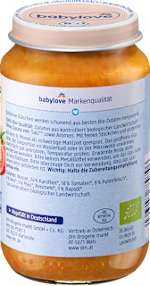 Menü Gemüseallerlei mit Reis & Pute ab dem 8. Monat babylove