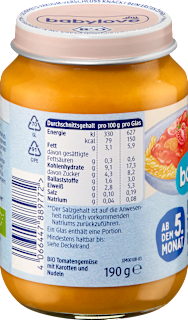 Menü Tomatengemüse mit Nudeln ab dem 5. Monat babylove