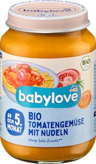Menü Tomatengemüse mit Nudeln ab dem 5. Monat babylove