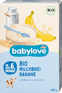 Milchbrei Griess Banane ab dem 6. Monat babylove