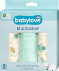 Mulltücher creme/mint babylove