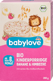 Porridge Banane & Himbeere ab dem 8. Monat babylove