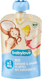 Quetschie Banane & Ananas in Apfel mit Kokosmilch ab 1 Jahr babylove