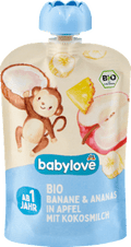 Quetschie Banane & Ananas in Apfel mit Kokosmilch ab 1 Jahr babylove