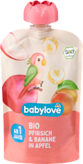 Quetschie Pfirsich & Banane in Apfel ab 1 Jahr babylove