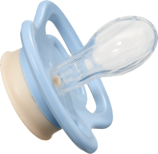 Schnuller Air Silikon, symmetrisch, grün/beige, 5-18 Monate  babylove