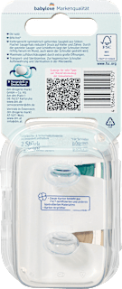 Schnuller Air Silikon symmetrisch, mint/beige & blau/petrol Gr. 3, ab 16 Monaten  babylove