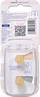 Schnuller Latex rund, Gr 1, beige/mint, von Geburt an  babylove