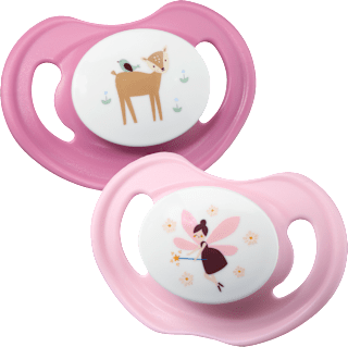 Schnuller Silikon anatomisch, pink/rosa, Gr. 3, ab 16 Monaten  babylove