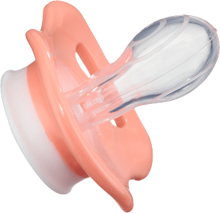 Schnuller Silikon symmetrisch, lila/rosa, Gr. 2, 5-18 Monate  babylove