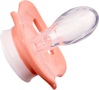 Schnuller Silikon symmetrisch, lila/rosa, Gr. 3 , ab 16 Monaten babylove