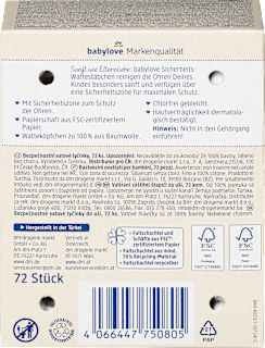 Sicherheits-Wattestäbchen babylove