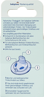 Softtrinkschnabel für Weithals Silikon, ab 6. Monat babylove
