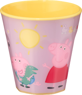 Trinkbecher 9-Kant flieder/gelb, Peppa Pig babylove