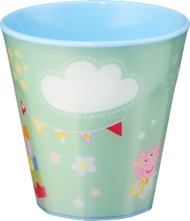 Trinkbecher 9-Kant grün, Peppa Pig babylove