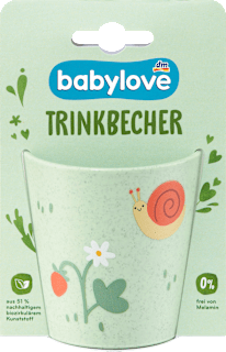 Trinkbecher grün, Gartentiere, ab 6. Monat babylove