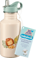 Trinkflasche Kinder Edelstahl beige Löwe  babylove